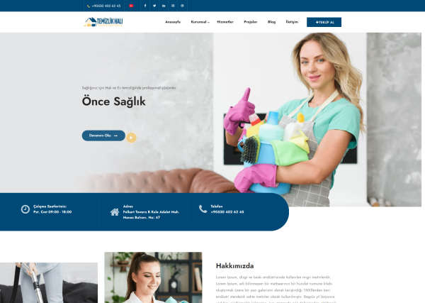 Temizlik Firma Web Sitesi